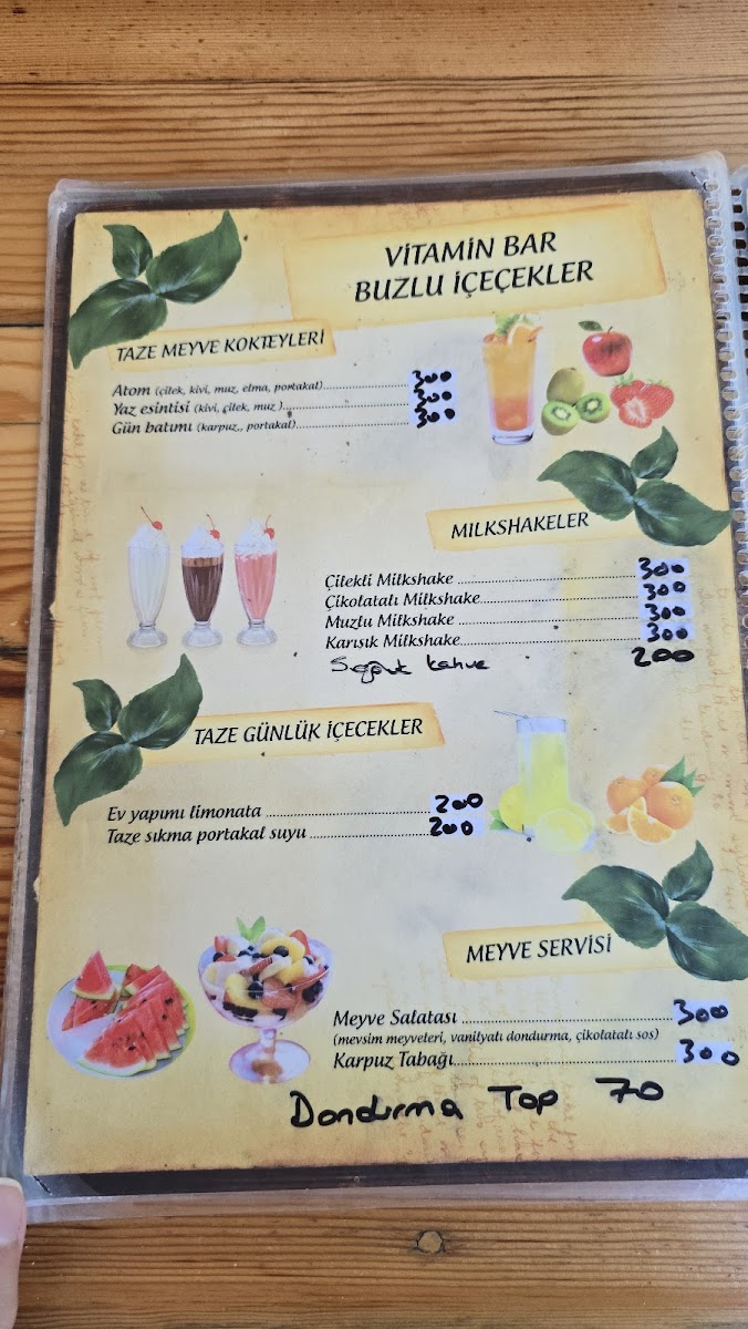 Menu Saklıkent Cihan'ın Yeri Alkolsüz Aile Restoranı & Vitamin Bar-10