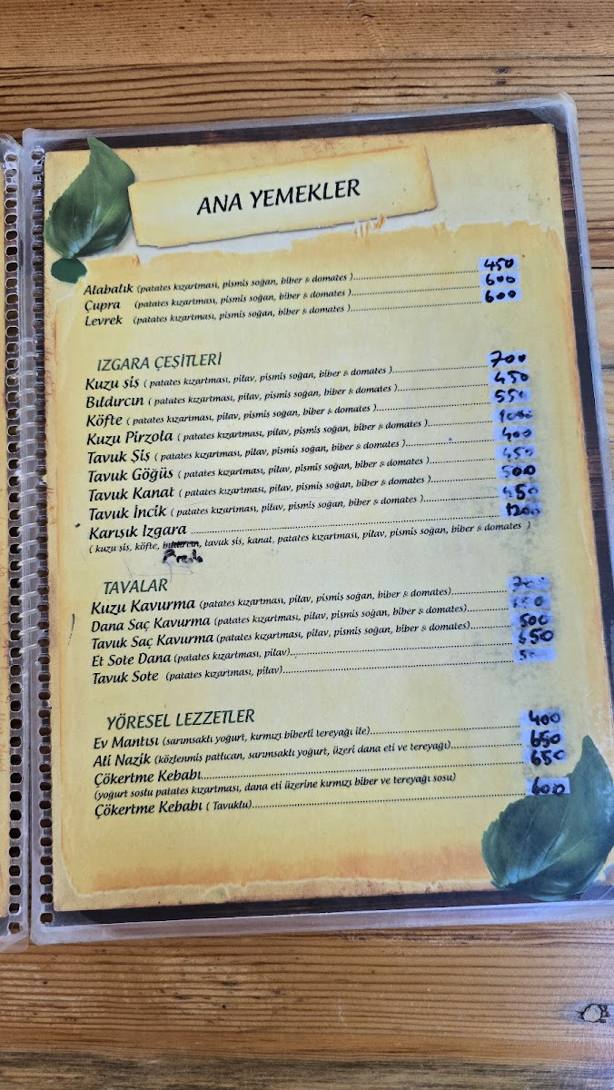 Menu Saklıkent Cihan'ın Yeri Alkolsüz Aile Restoranı & Vitamin Bar-7