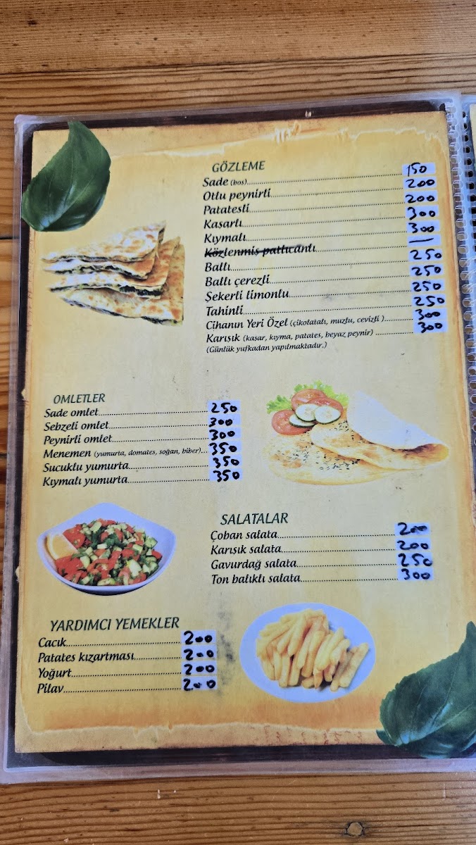 Menu Saklıkent Cihan'ın Yeri Alkolsüz Aile Restoranı & Vitamin Bar-9